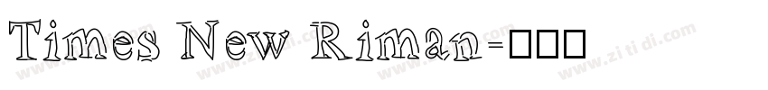 Times New Riman字体转换
